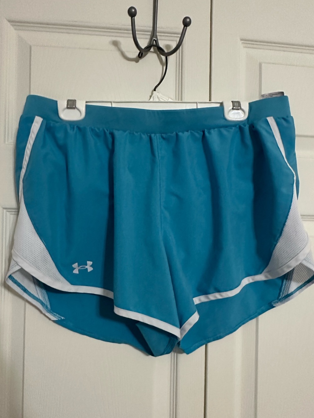 Under Armour Teal and White Women's Athletic Shorts
